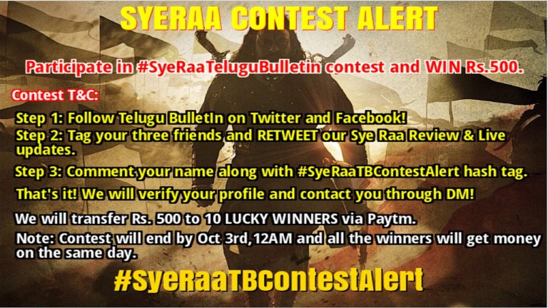 #SyeRaaTBContestAlert – Win Rs. 500