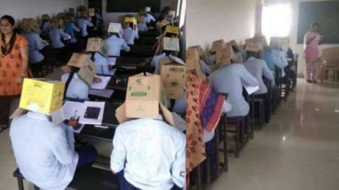 Students Writing Exams, Wearing Cartons Draws Ire