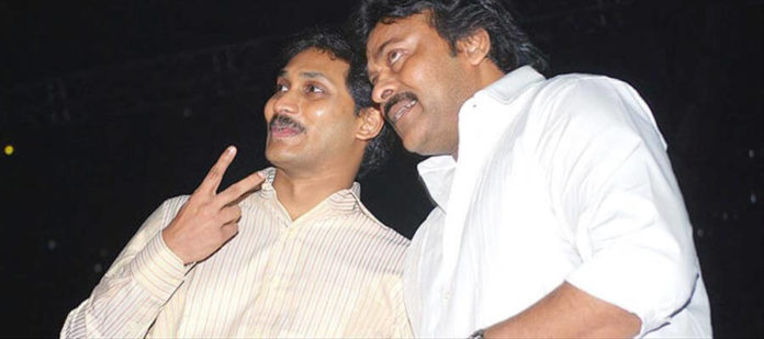 Image result for Chiranjeevi with YS Jagan