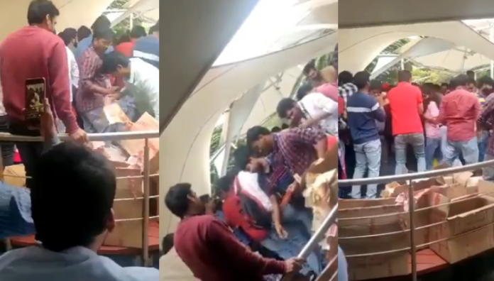 Watch: Software Employees Resort To Stampede For Sweet Box