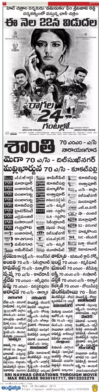 George Reddy Hyderabad And Nizam Theaters List