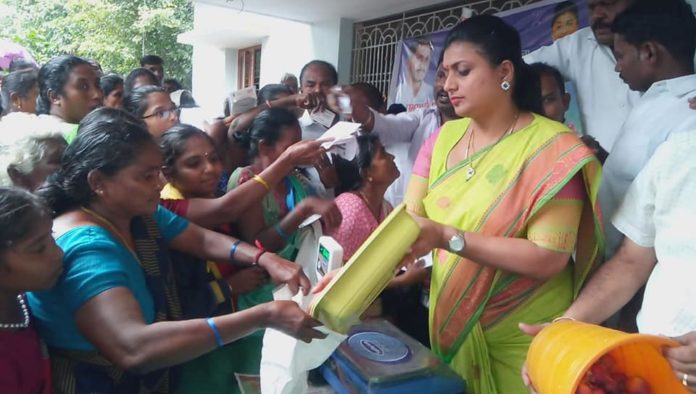 Mla Roja Sells Onions In Her Constituency
