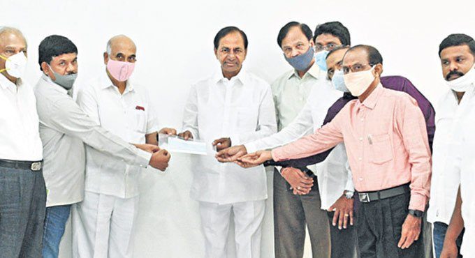 Employees Of Telangana Power Companies Donate There Wages To Cmrf
