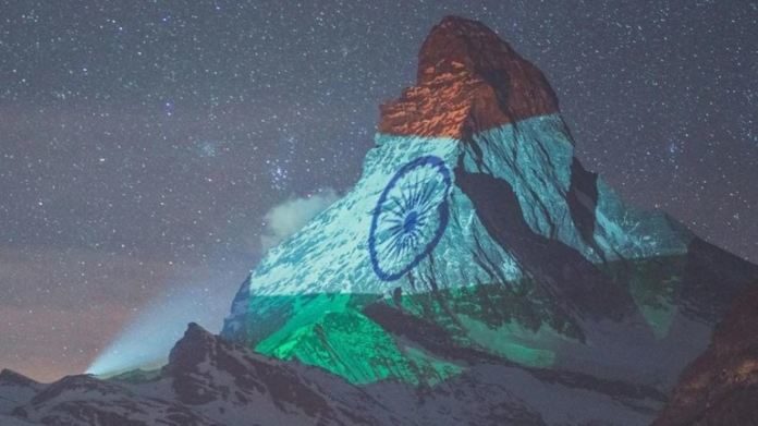 Switzerland Showcases Indian Flag On Swiss Alps As A Moral Support