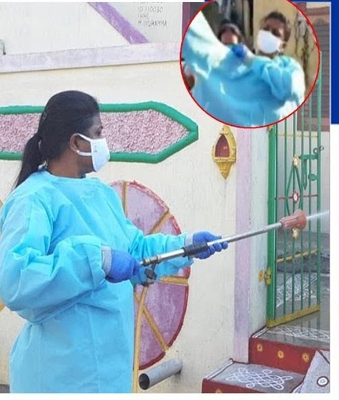 Pic-talk: Roja Spotted As Sanitation Worker In Nagari!