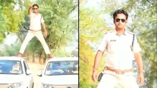 Madhya Pradesh’s Cop Lands In Trouble After Mimicking A Cinema Stunt