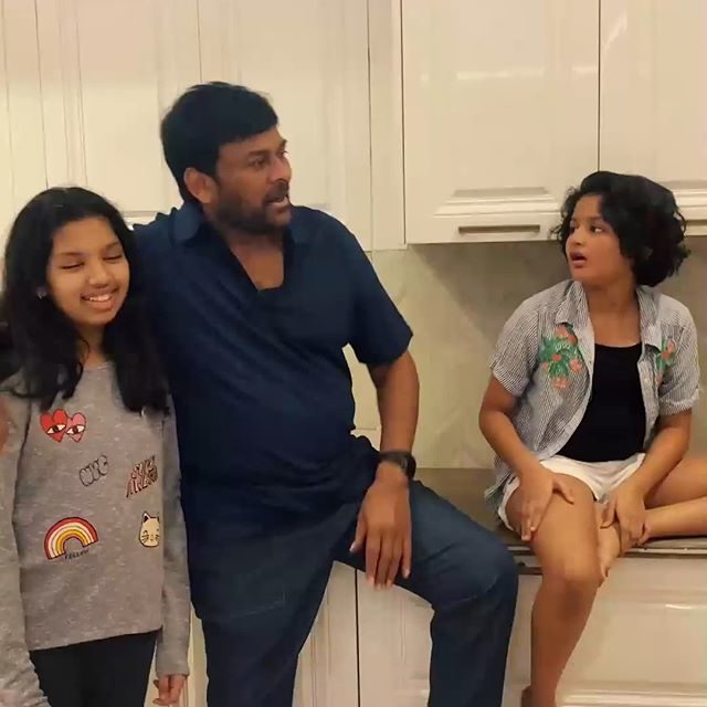 Chiranjeevi Prepares Kfc Style Chicken With His Cute Assistants