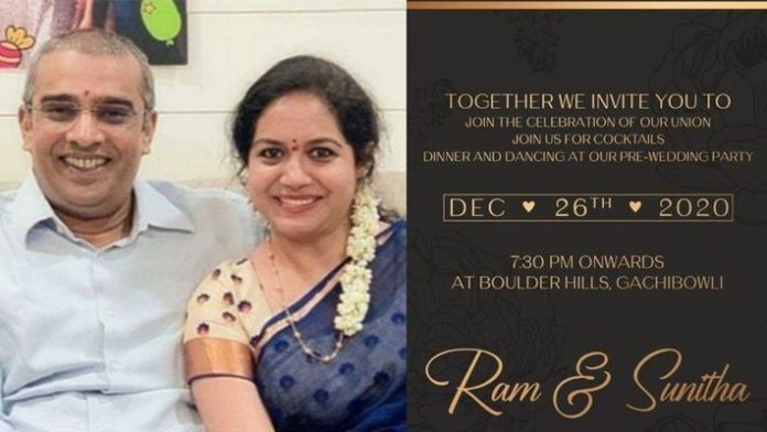 Singer Sunitha And Ram’s Invitation To Pre-wedding Party