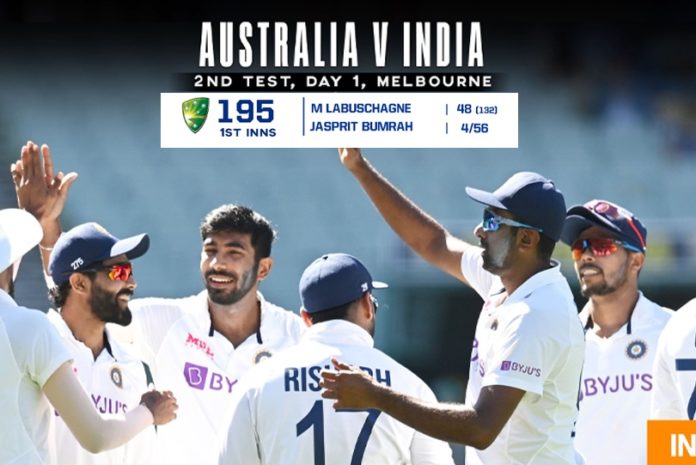 Aus Vs Ind 2nd Test : Bumrah, Ashwin Stars As The Aussies Were Bundled Out For 195 On Day 1