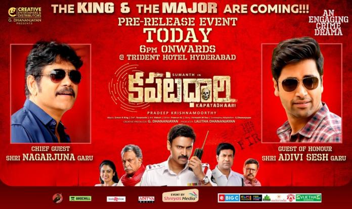 Noteworthy Celebs To Attend Sumanth Starrer ‘kapatadhaari’ Pre Release Event Today