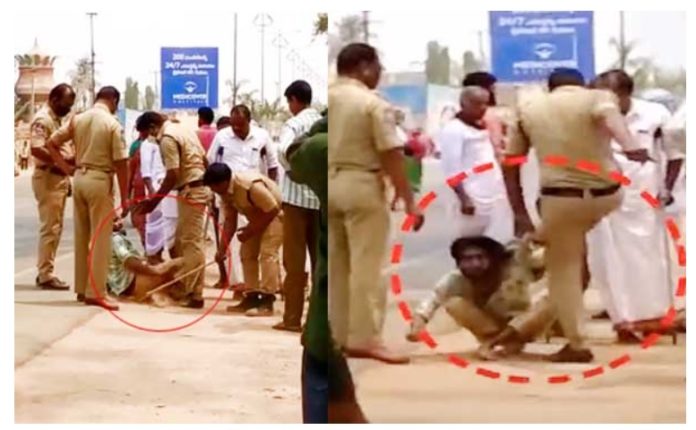 Over Enthusiastic Police In Telangana Assaults A Cab Driver