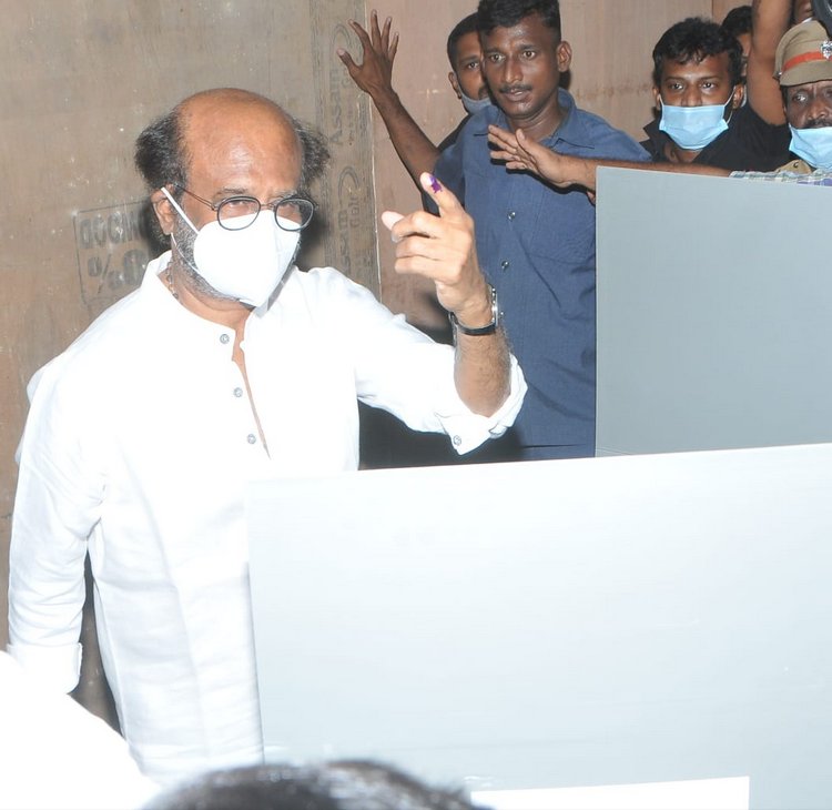Tamil Superstars Cast Their Votes At The Polling Booths