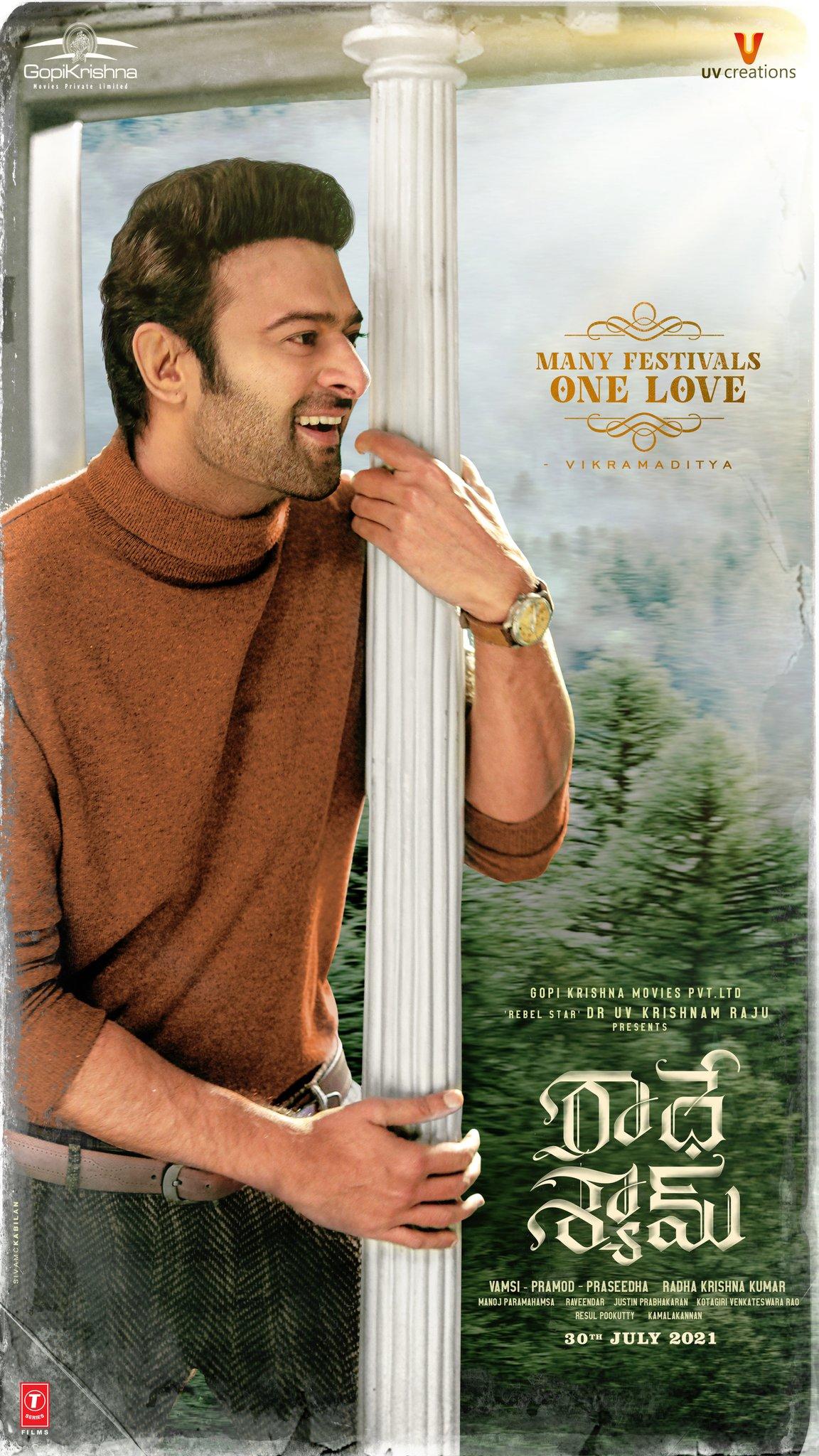 Radhe Shyam Poster: Prabhas nails lover boy look Radhe Shyam Poster: Prabhas nails lover boy look