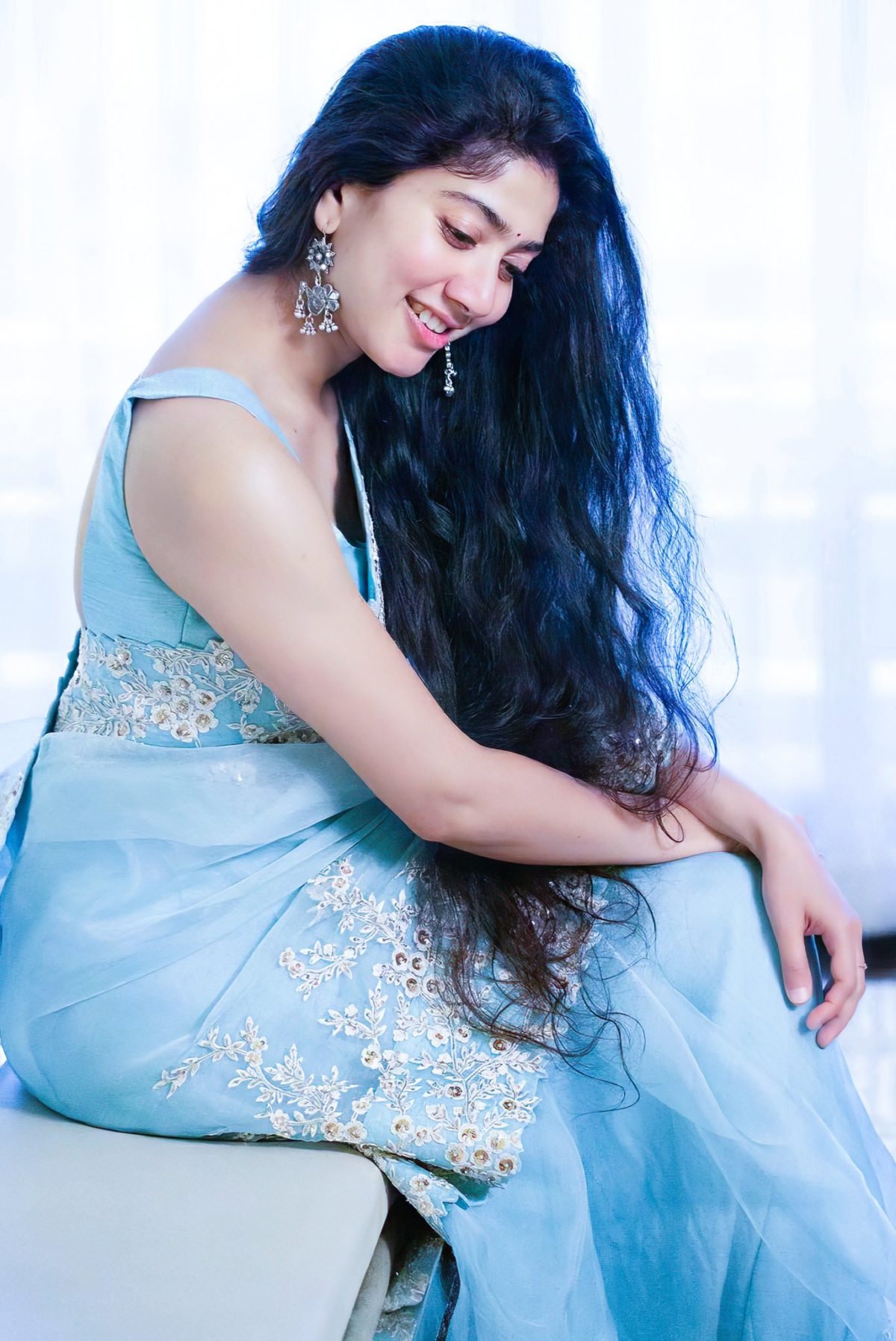 Sai Pallavi Steals The Show In An Elegant Sky Blue Saree