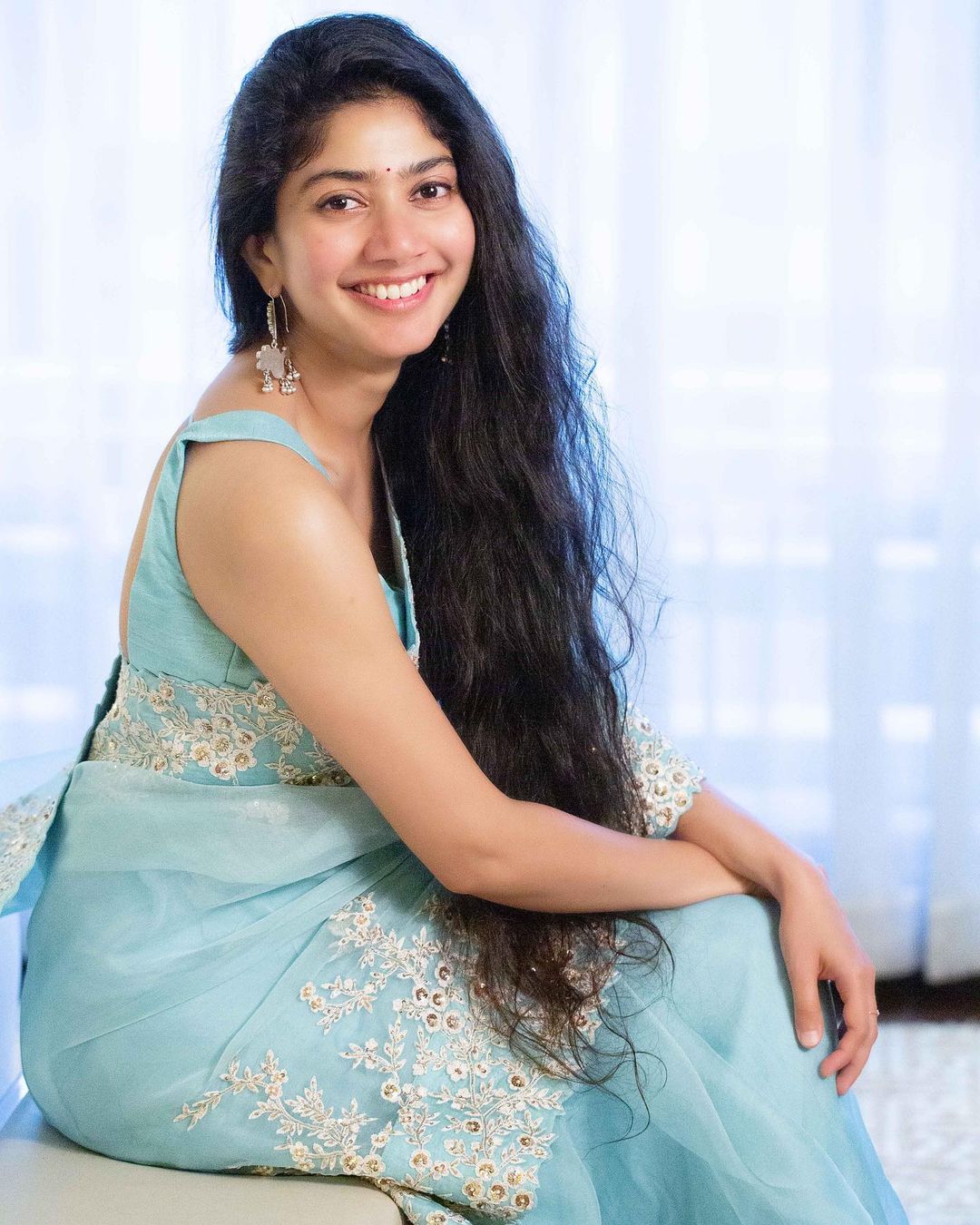 Sai Pallavi Steals The Show In An Elegant Sky Blue Saree