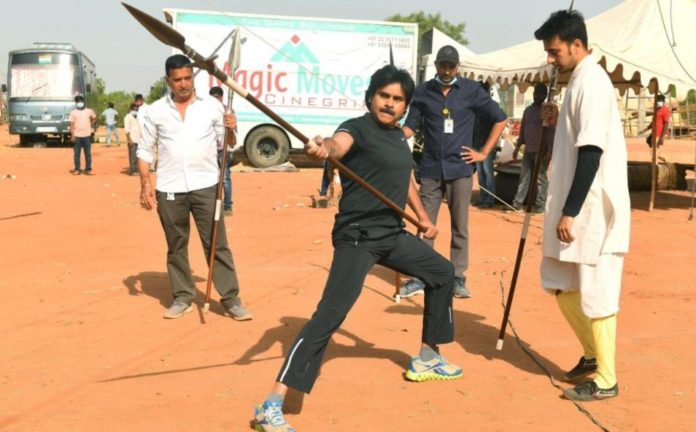 Pawan Kalyan Practising Martial Arts For Krish’s Hhvm