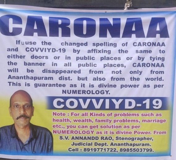 Anantapur Man Finds A Solution For Covid-19 With Numerology