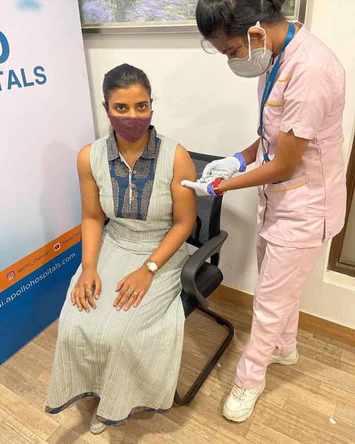 Aishwarya Rajesh Receives Her First Jab Of Covid Vaccine