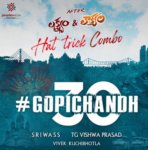 Gopichand And Director Sriwass Team Up For A Hat-trick Film