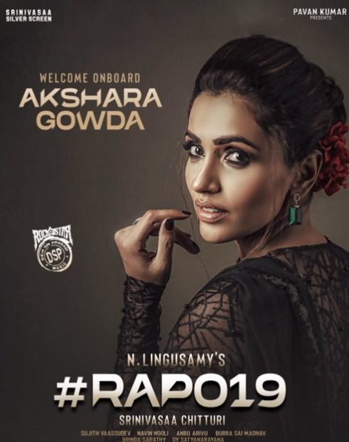 Actress Akshara Gowda Comes On Board For #rapo19