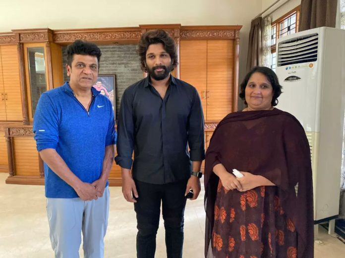 Allu Arjun Pays A Visit To Puneeth Rajkumar’s Family