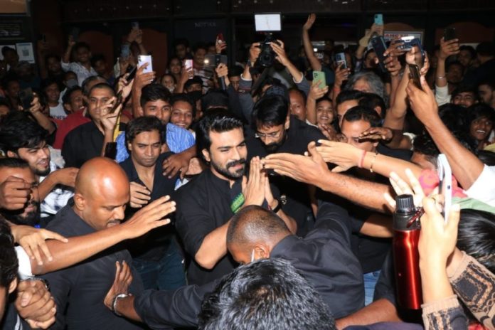Ram Charan Gets Mobbed At Gaitey Theatre