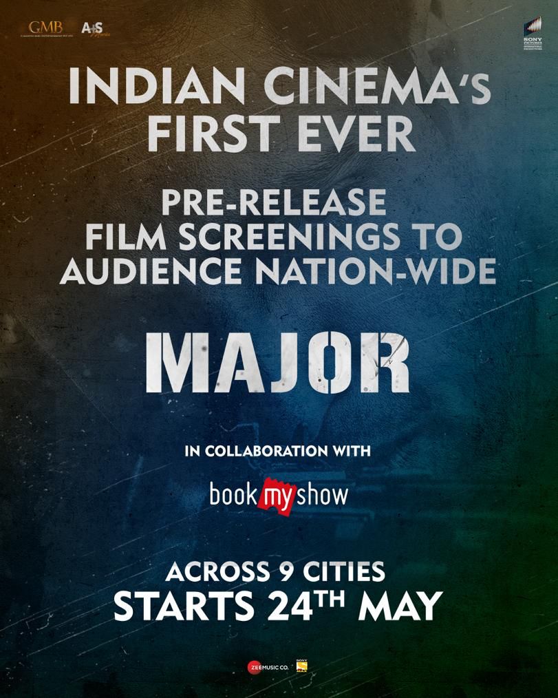 Adivi Sesh’s Major Teams Up With Bookmyshow For Previews