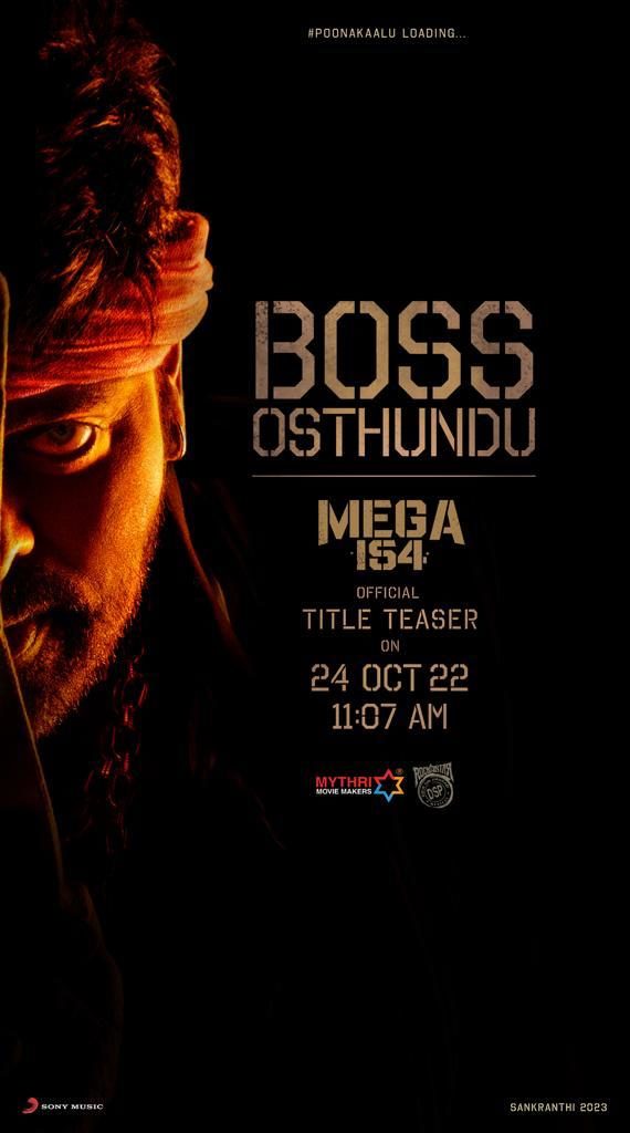 Boss Osthundu: Date & Time Locked For Mega154 Title Teaser