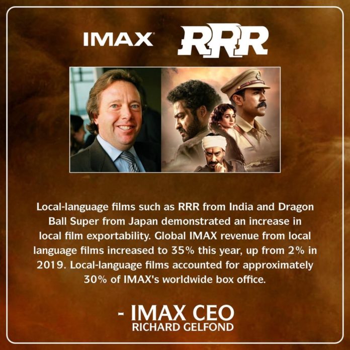 Imax Ceo’s Big Comment On Rrr
