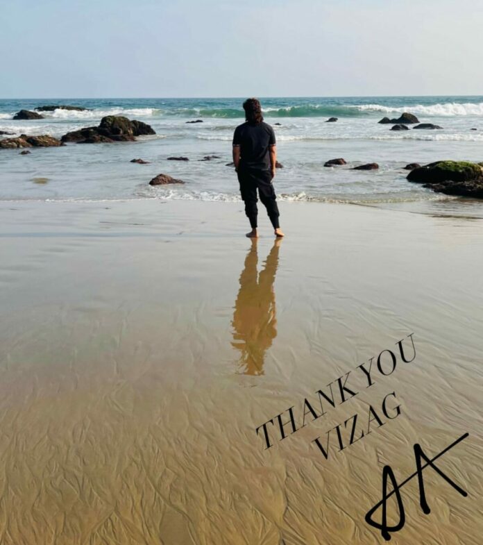 Allu Arjun Thanks Vizag After Wrapping Up The Shoot
