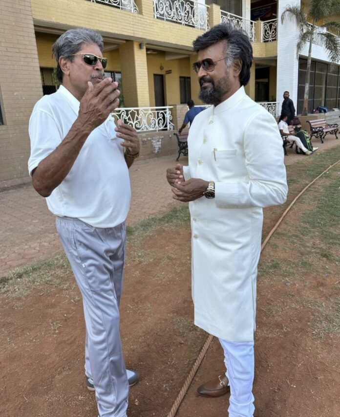 Pic Talk: Rajinikanth With Legendary Cricketer
