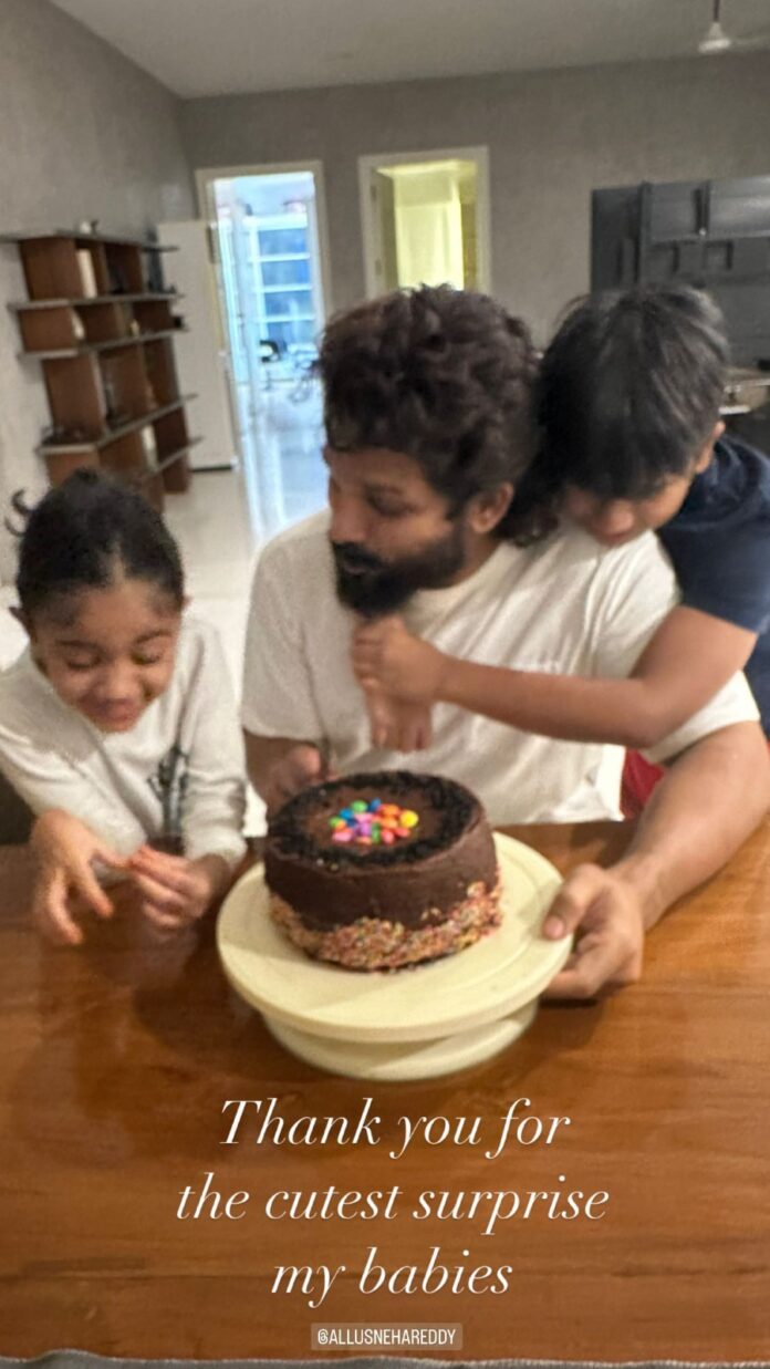 Allu Arjun Gets A Surprise On Father’s Day!
