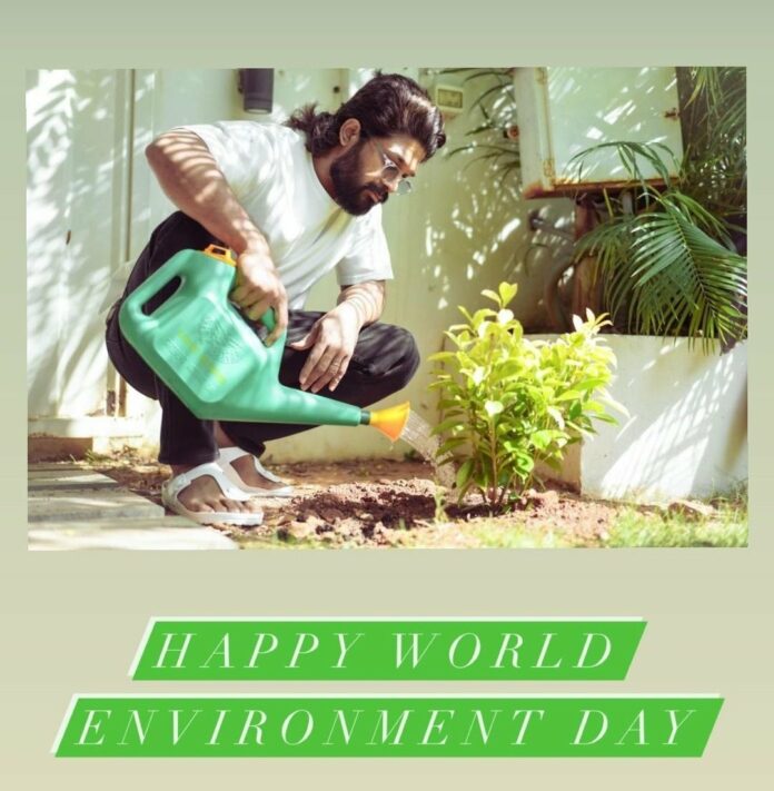World Environment Day: Allu Arjun Plants Saplings