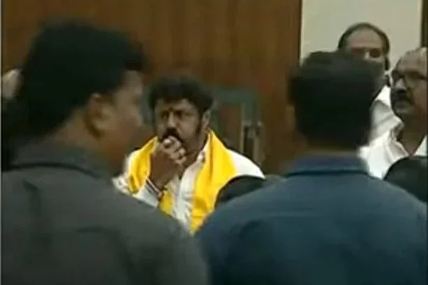 Viral Video: Balakrishna Blowing Whistle In Assembly