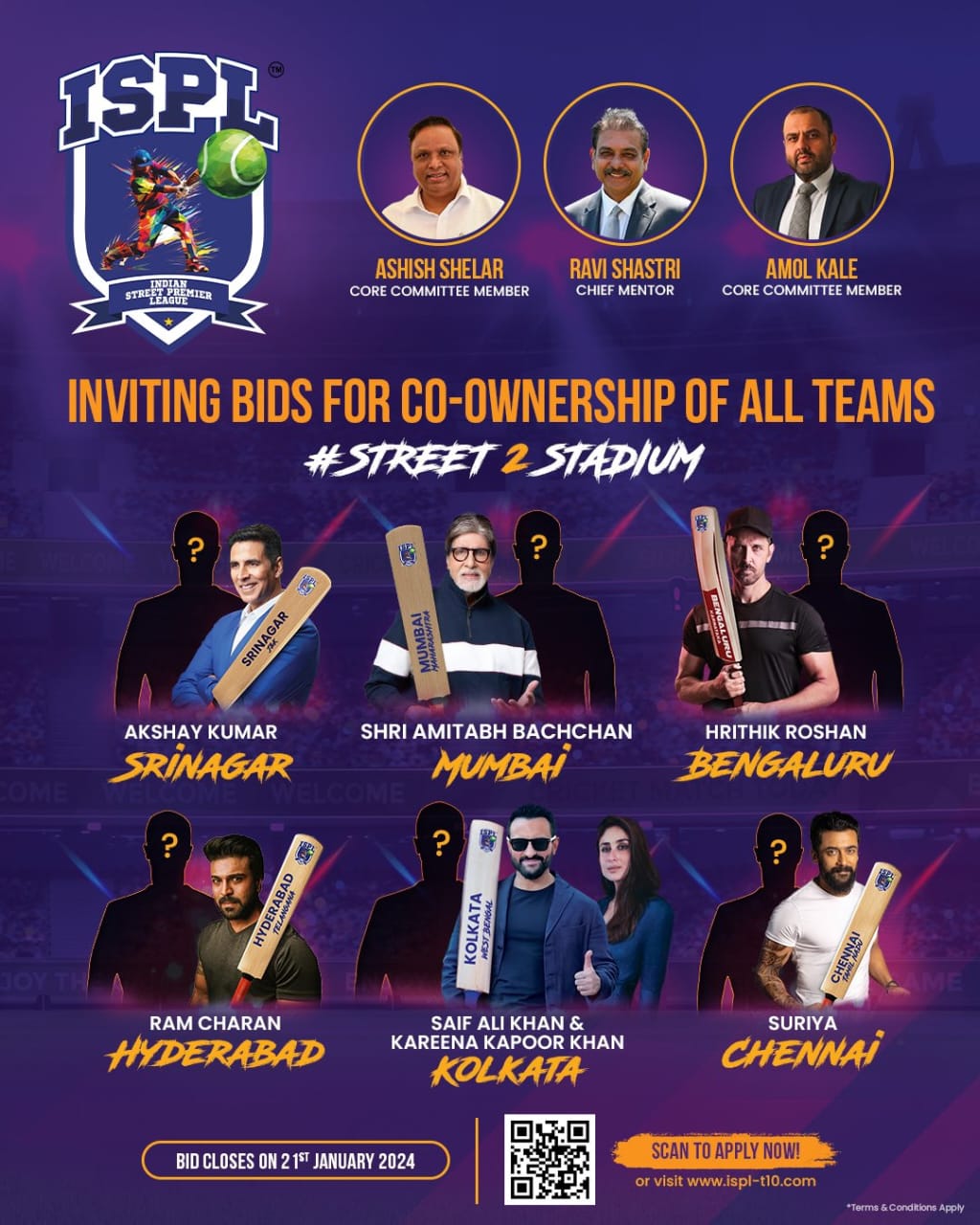 Ram Charan announces Hyderabad Team in ISPLT10