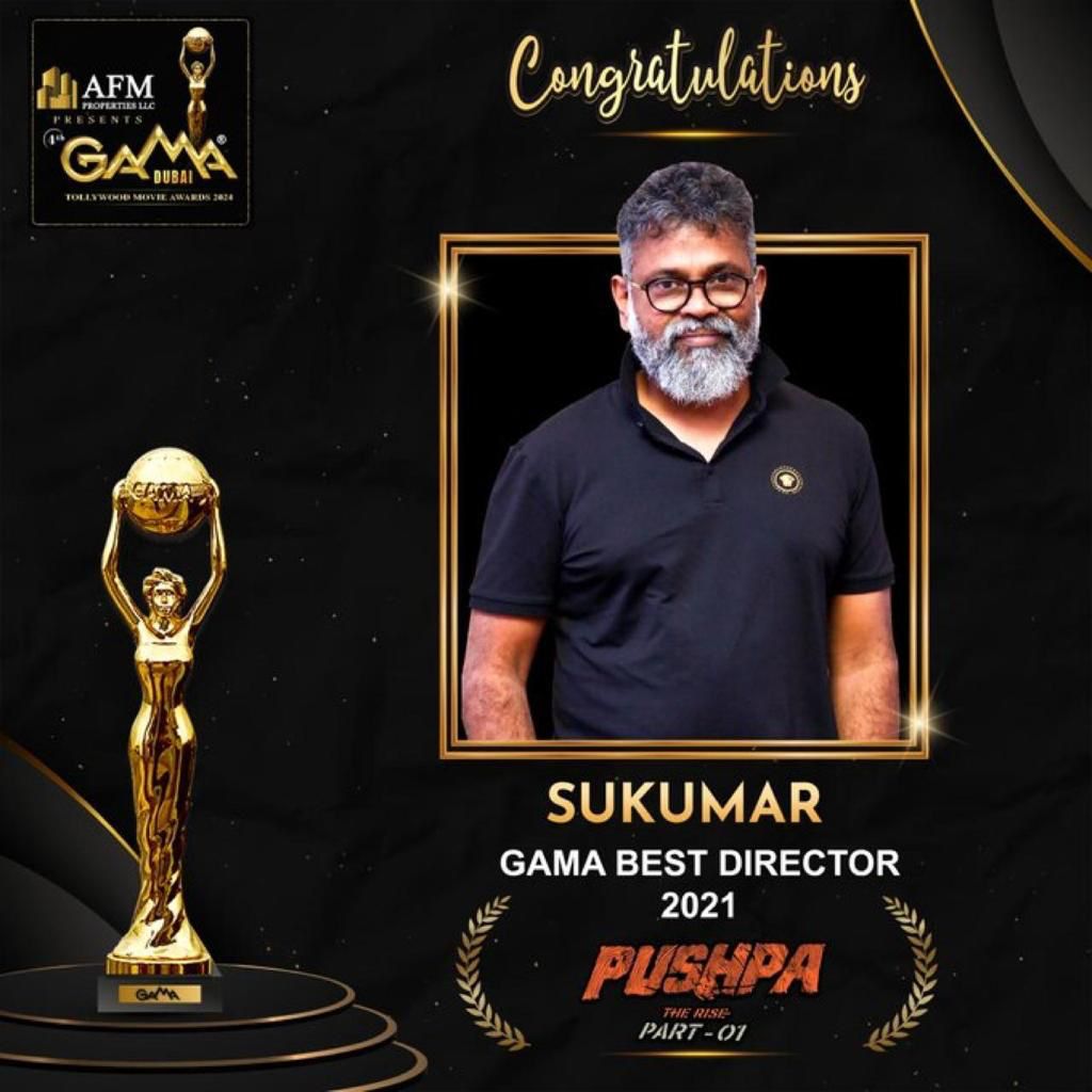 Sukumar won the best director award for the movie Pushpa
