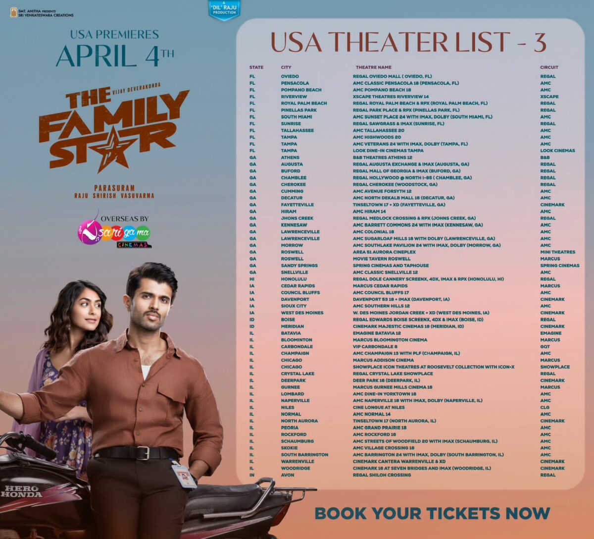 The Family Star Usa Premieres On April 4th, Theatres List Out