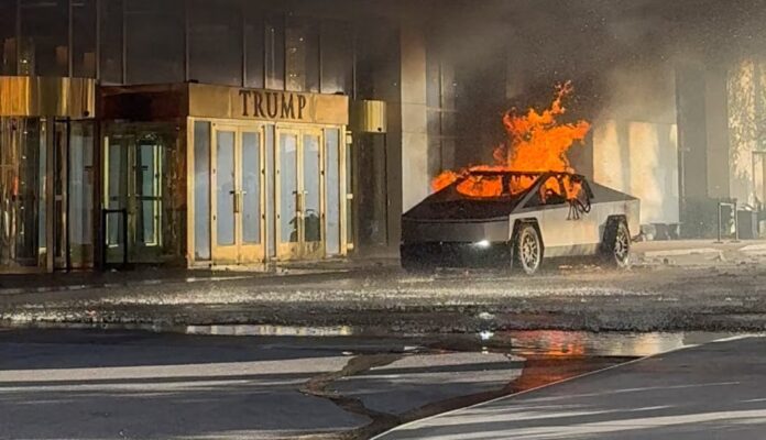 Tesla Cyber Truck Explodes Outside Trump Tower